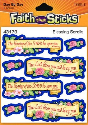 Blessings Scrolls, Faith that Sticks. Six sheets, 8 stickers per sheet ...