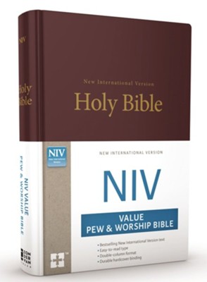 NIV, Pew and Worship Bible, Hardcover, Burgundy Hardcover