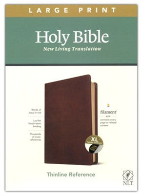 NLT Large Print Thinline Reference Bible filament enabled edition rust ...