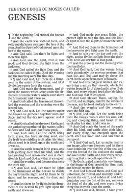 KJV Large Print Thinline Bible Black Genuine Leather. 10 point font