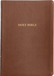 KJV Large Print Thinline Bible value edition brown leathersoft 10 poin ...