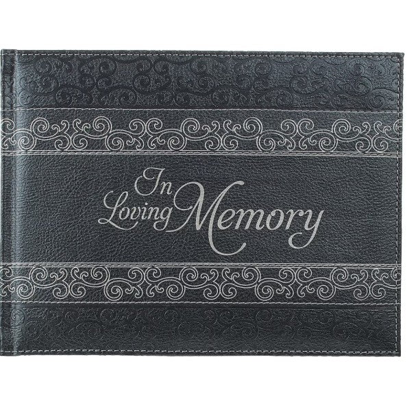 Nz Memory Book In Loving Memory Charcoal Guest Book — Christian Superstore New Zealand