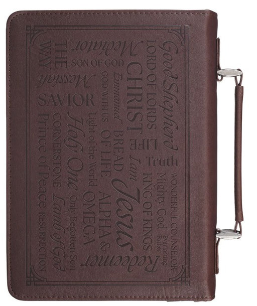 Women's Bible Cover With Handle - Water Resistant Scripture Carrying Case & Book Organizer Bag