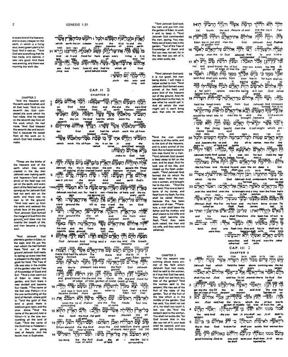 Interlinear Bible - Hebrew, Greek, and English dark blue hardcover