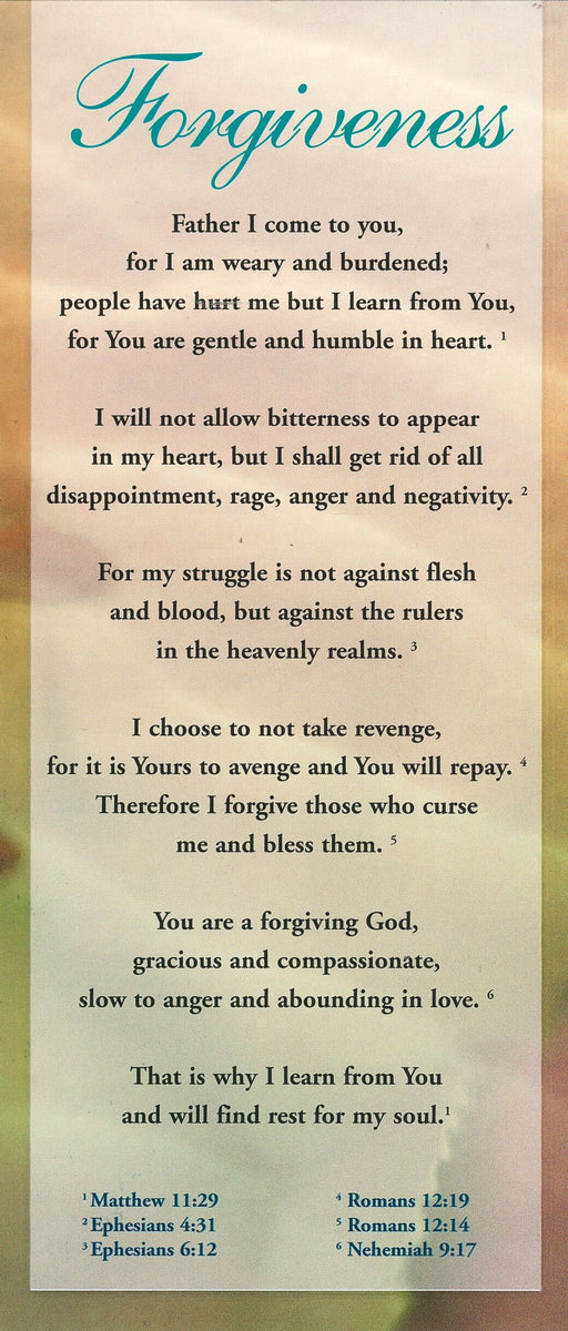 Forgiveness - Derek Prince Proclamation Card — Christian Superstore New ...