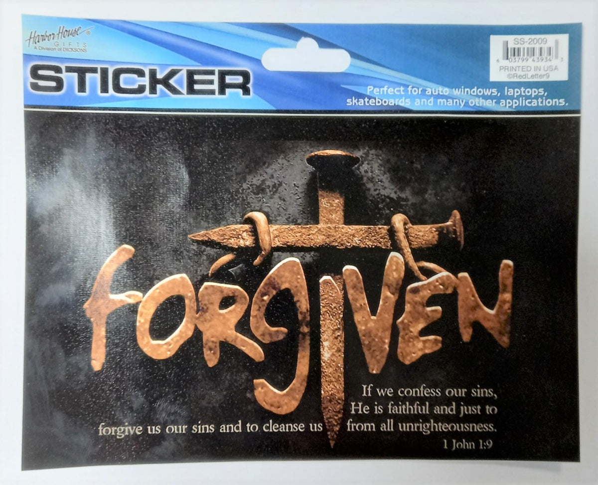 Forgiven Sticker Forgiven Window Sticker — Christian Superstore New Zealand