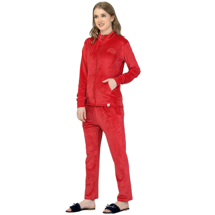 Red velvet sale jogging suit