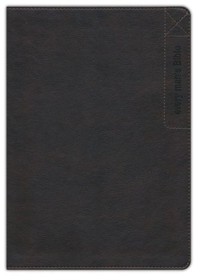 NLT Every Mans Bible Large Print Rustic brown leatherlike 9 point font