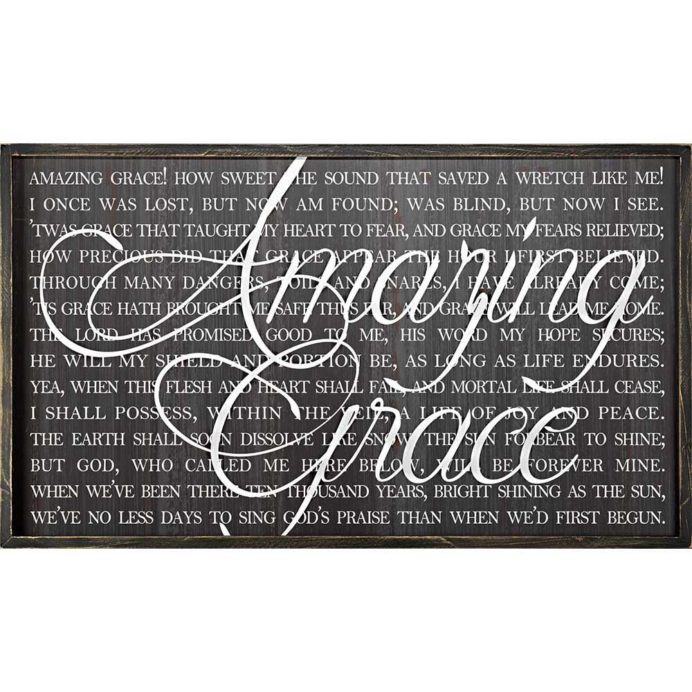 Amazing Grace framed wall decor 82.5 x 30.5cm — Christian Superstore