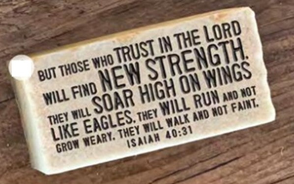 Scripture Blocks Scripture Blocks rectangular cast stone. Strength Isaiah 40:31 ...